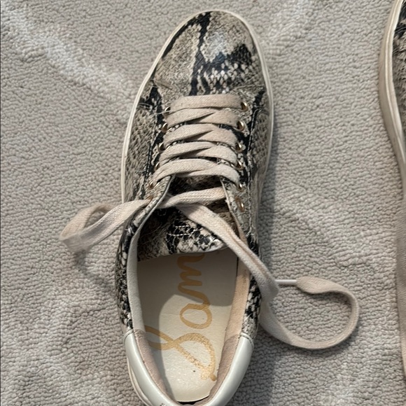 Sam Edelman Women's Snake Print Leather Sneakers - Picture 2 of 8